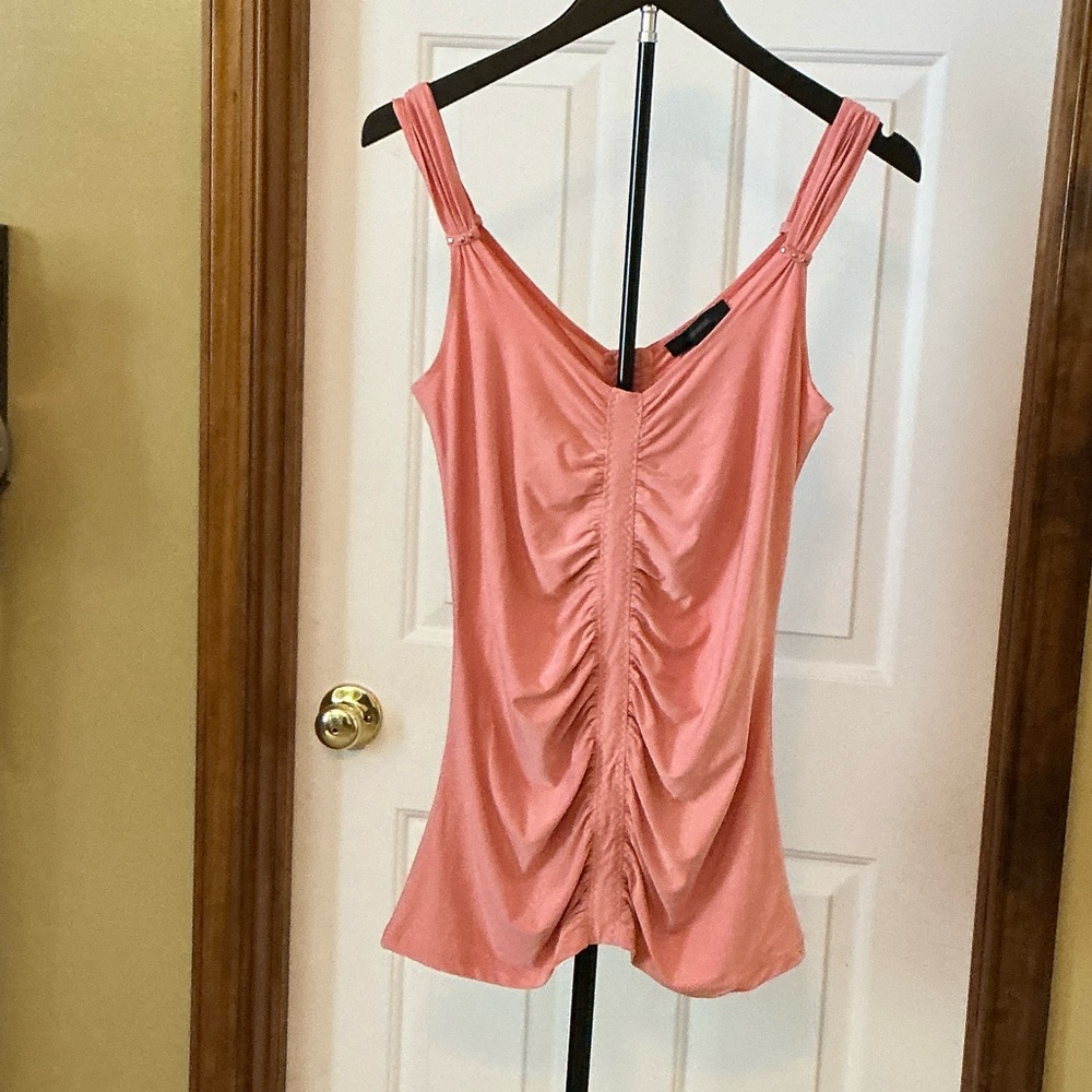 Express Pink Ruched Camisole Top - Picture 1 of 8